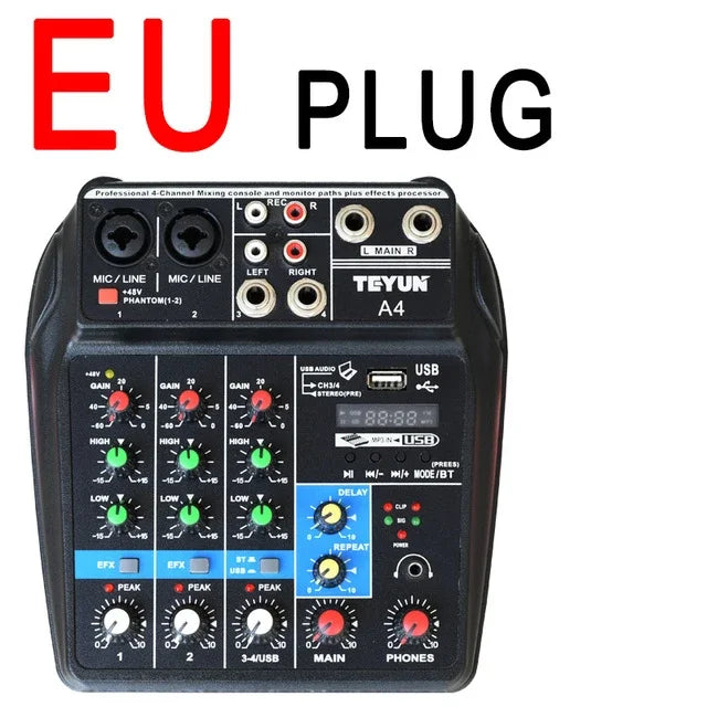 Professional 8-6-4 channel digital mixer sound card microphone mobile phone live broadcast computer recording DJ audio equipment