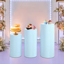 Cylindrical pedestal covers for dessert tables, pedestal covers