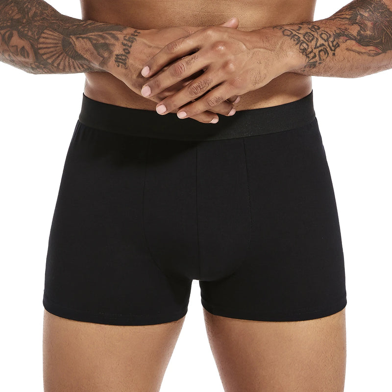 Black Boxer Shorts Men Underwear Soft Breathable Male Underpants for Men Homme Boxershorts Slips 2024 Panties. - 6pcs pack