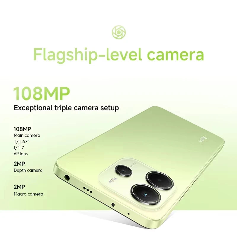 Used Phone Xiaomi Redmi Note 14 4g Nfc Helio G99-Ultra 6.67'' 120 Hz Amoled Screen 108 Mp Ai Camera Charger Not Included