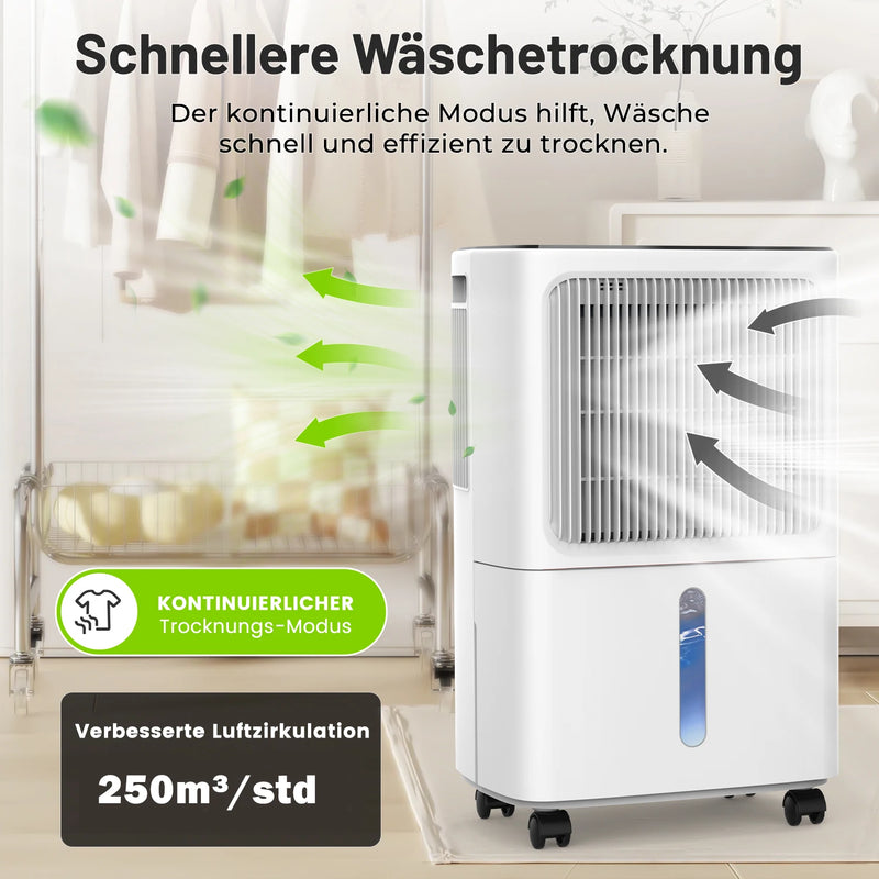 16L/Day Dehumidifier with Wifi Controlled App, Digital Humidity Display, Continuous Drainage, Laundry Drying and 24 Hour Timer
