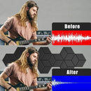 HexagonalSelf-adhesive Acoustic Panels Sound Proof Foam Panels Y-Lined Design to Absorb Noise Eliminate Echoes Black. - 12/6/1piece