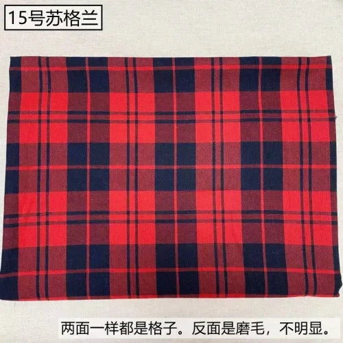 Plaid Fabric Christmas By Meter for Skirt Uniform Dresses Background Diy Sewing Scottish Style Cloth Soft Breathable Comfortable
