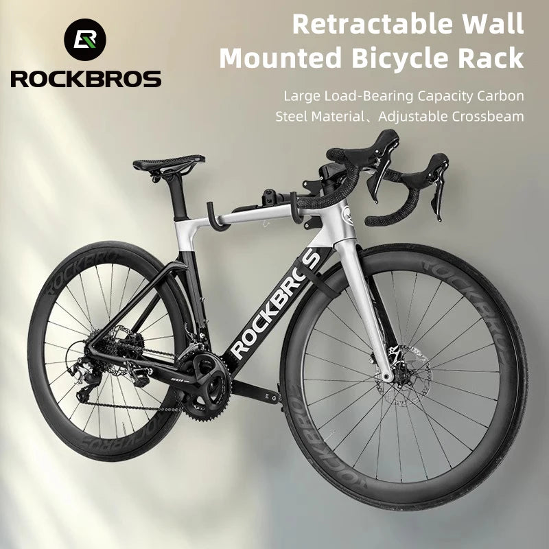 ROCKBROS Bike Wall Bracket Storage MTB Road Bike Retractable Stand Hook Parking Rack Bicycle Accessories