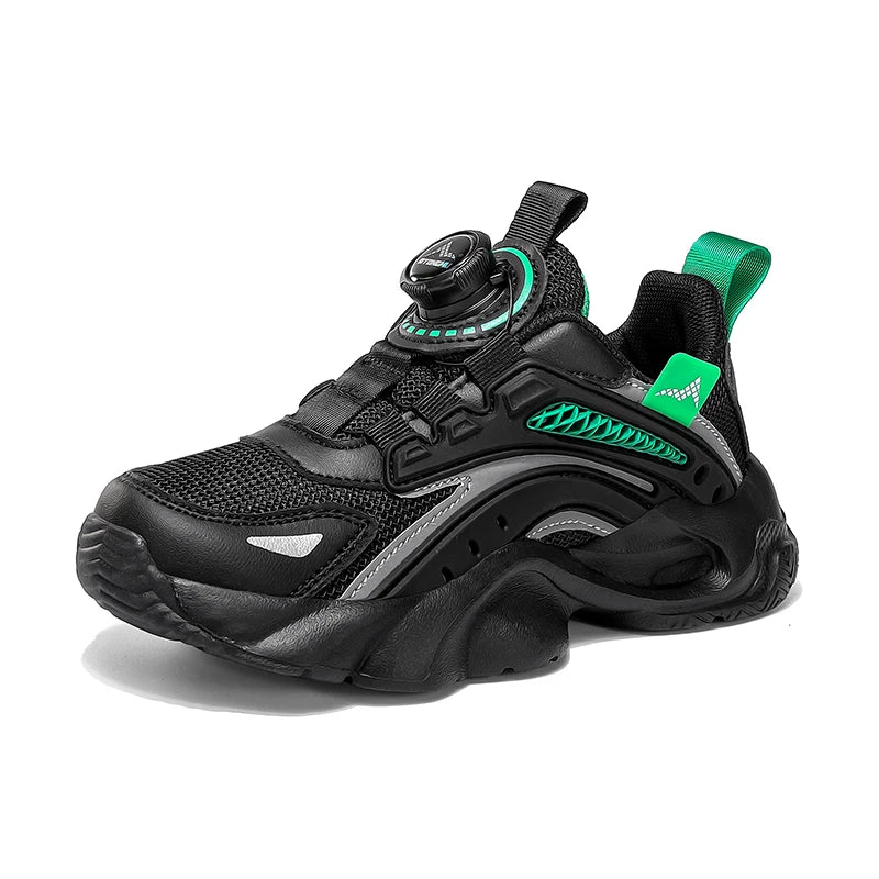 Origin Children Shoes Boy Sneaker Soft Non-slip School Casual Sneaker Black Autumn Tennis Sports Shoes for Boy 4 To 12 Years