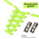 1Pair No Tie Shoe laces, Press Lock Shoelaces without ties Elastic Laces Sneaker Kids Adult 8MM Widened Flat Shoelace for Shoes