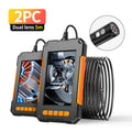 LCD Endoscope Camera with Dual Lens Borescope and 8 Lights, HD Inspection Camera