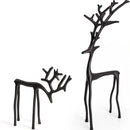 Christmas Decorations Black Reindeer Statues Modern Alloy Xmas Figurines Elegant Indoor Holiday Decor Table Centerpieces Xmas