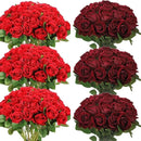Artificial Roses Flowers Velvet Rose Bouquet for Home Wedding Decoration.