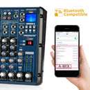 Freeboss 16 Effect 6 Channels Mixing Desk USB Play Record Bluetooth Audio Mixer 3 Band EQ Professional Sound Table Console SMR6