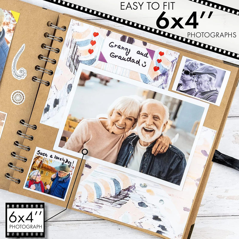 Craft Album Scrapbooking Paper Picture Album for Wedding Anniversary Gifts Photo Albums Scrapbook Folding Page DIY Albu