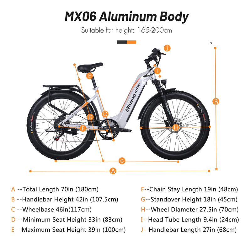 Shengmilo MX06 48V17.5AH 26 Inch 3.0 Fat Tyre City Electric Bike Men's E-Mountain Ebike Snowmobile Electric bicycle 500W e bike
