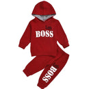 Autumn Winter Toddler Baby Girls Clothes Children Boys Cotton Letter Hoodies+Pants 2PCS Set Kids Fashion Sports Costume 0-3Years