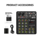 4/8 Channel Audio Mixer DJ Controller Sound Mixing Console With Bluetooth Phantom Power Delay Repaeat Effect  For PC Recording