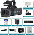 Câmera Camcorders 64MP Streaming Câmera 4.0"Touch Screen, Digital Video Câmeras Photography, YouTube Camcorder 6K Ultra HD. - KOMERY