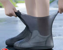 1 Pair latex WaterProof Shoe Covers Lip-resistant Rubber Rain Boot Rain Gear Overshoes Accessories for Outdoor Rainy Day