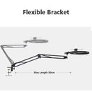 Overhead Tripod with Ring Light for Mobile Cell Phone Desktop Video Shooting Table Horizontal Smartphone Tripe for Cook Filming
