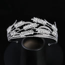 Bridal Tiaras and Crowns Ear of Wheat Crystal Rhinestone Headbands for Women Bride Noiva Bridesmaid Wedding Hair Jewelry