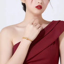 AU999 Gold Bracelet Diamond Clamps Bracelet AU750 Women's Simple Light Bracelet 24K Real Gold Bracelet Jewelry