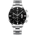 Men's stainless steel watch.