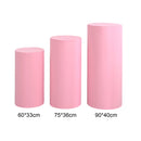 Cylindrical pedestal covers for dessert tables, pedestal covers