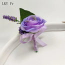 Bride Bouquet Wedding Accessories Silk Roses Artificial Flowers Bridesmaid Bouquet Groom Boutonniere Corsage Wedding Party Decor