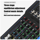 AM6 6 Channel Professional Sound Mixer Console Mini Audio Mixer Sound Card Computer Input 48v Power USB Computer Record