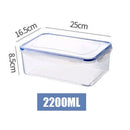1Pc/4Pcs Refrigerator Storage Box Food Containers Plastic Fresh-Keeping Box with Lid Portable Storage Box Kitchen Organization