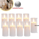 Battery-operated acrylic glass LED candles, flameless candles, flickering candles