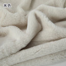 Plain Faux Fur Fabric Smooth Clothes Coats Dolls Sewing Thickened Imitation  Rabbit Plush Textile Soft Silky.