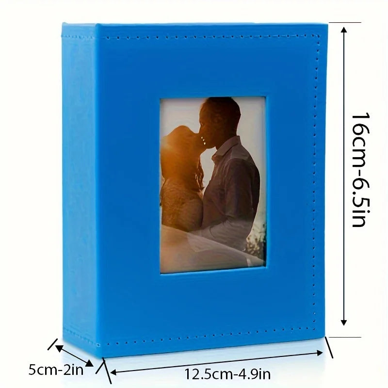 Premium Leather album - holds up to 100 4X6 "photos with front window for family, wedding and baby photos