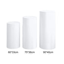 Cylindrical pedestal covers for dessert tables, pedestal covers