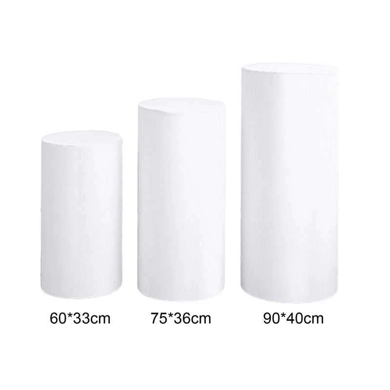 Cylindrical pedestal covers for dessert tables, pedestal covers