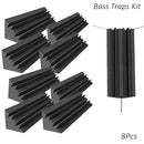 8Pcs 12x12x48cm Acoustic Reverberation Board Long Bass Trap Wall Corner Sound Treatment Sponge Studio Acoustic Foam High Density