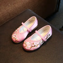 Children Flat Shoes Ethnic Style Girls Embroidered, Cloth Shoes Fashion Soft Kids Princess, Ancient Up Shoes.