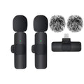 Basix Wireless Lavalier Microphone Audio Recording Mini Replaceable Windproof Wool Microphone for iPhone16 Shoot vlog YouTube - BUY ABROAD NOW