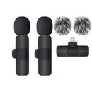Basix Wireless Lavalier Microphone Audio Recording Mini Replaceable Windproof Wool Microphone for iPhone16 Shoot vlog YouTube - BUY ABROAD NOW