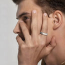 Stainless Steel Signet Ring for Men Women,Gold Silver Color Band Ring Pinky Ring Cool Finger Ring,Simple Jewelry Gift for Him