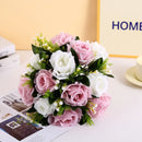 Artificial Flowers Plastic Rose Ball Silk Fake Flower Floral  Wedding Birthday Party Centerpiece Table Arrangements Decor. - 1pc