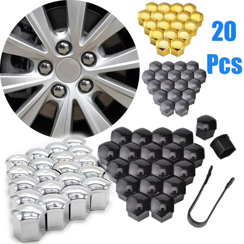 20pcs Car Wheel Nut Caps 17mm/19mm/21mm Car Wheel Hub Bolt Cover