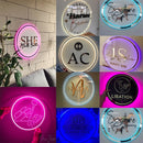 Custom Acrylic Business Logo Neon Lights Wall Personalised Sign Business Office Logo Beauty Salon Plaques Hair Studio 3D Sign