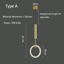 Pendant Lamp Bedroom Bedside Lamp Modern Minimalist Nordic Light Luxury Chandelier Restaurant TV Background Wall Chandelier