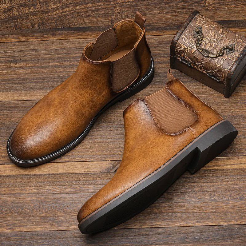 Men Chelsea Boots Brand Retro Comfortable Fashion Men Boots. - 40~46