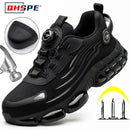 Rotating Button New Safety Shoes Men Anti-smash Anti-puncture Work Shoes