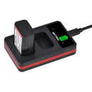 Dual Charger for Sony A6000 A6400 A6300 A6500 A7 A7II A7RII A7SII A7S A7S2 A7R. - 4X 2000mAh NP-FW50 NP FW50 Battery + LED USB