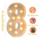 Giant LED Light Up Birthday Number Figure