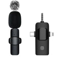 Basix Wireless Lavalier Microphone Audio Recording Mini Replaceable Windproof Wool Microphone for iPhone16 Shoot vlog YouTube - BUY ABROAD NOW