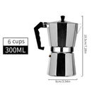 Aluminum Moka Pot Classic Stovetop Espresso Coffee Maker Coffee Kettle Tea Pot For Office Home Outdoor Camping Tableware