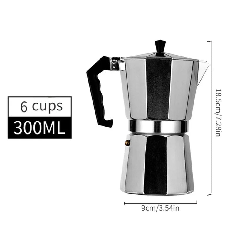 Aluminum Moka Pot Classic Stovetop Espresso Coffee Maker Coffee Kettle Tea Pot For Office Home Outdoor Camping Tableware