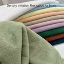 Plain Faux Fur Fabric Smooth Clothes Coats Dolls Sewing Thickened Imitation  Rabbit Plush Textile Soft Silky.